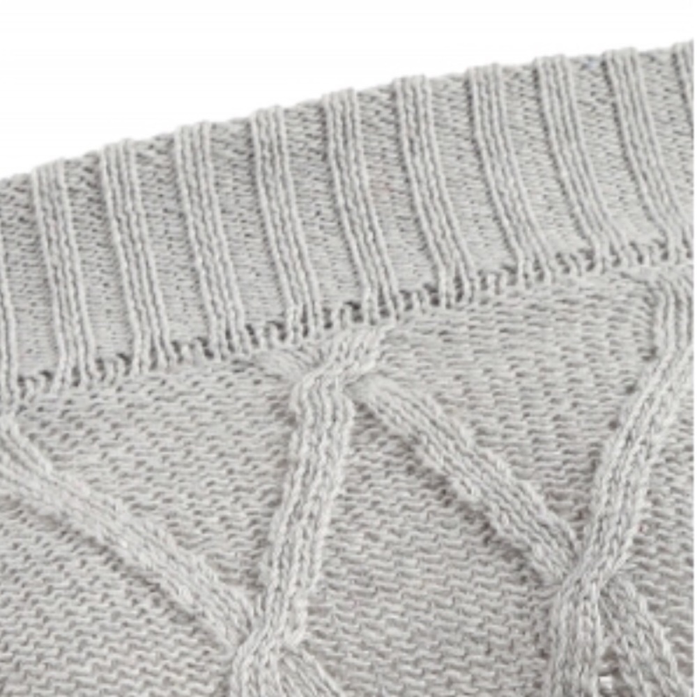 Off Shoulder Pullover Sweater Gray - image 4